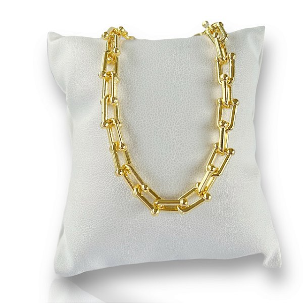 Pulseira Folheada Ouro 18k Correntaria Elos Bolinhas