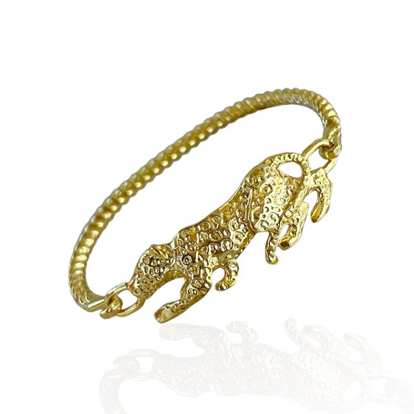 Bracelete Folheado Ouro 18k Tigre