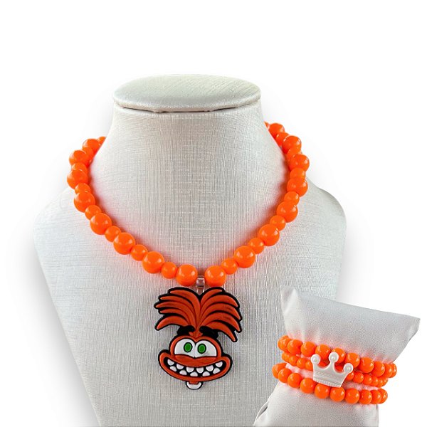 Conjunto Infantil Colar e Kit Pulseiras Divertidamente