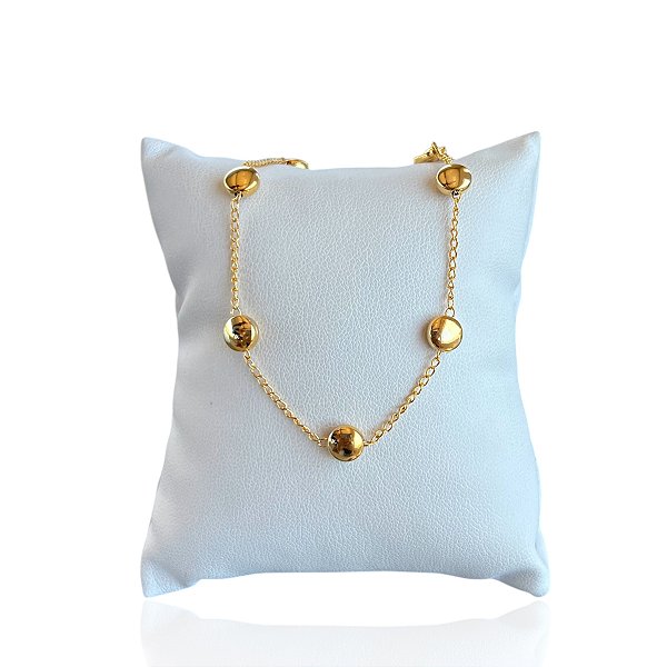 Pulseira Folheada Ouro 18k Bolinhas