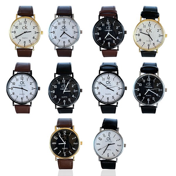 Relógio Couro Masculino