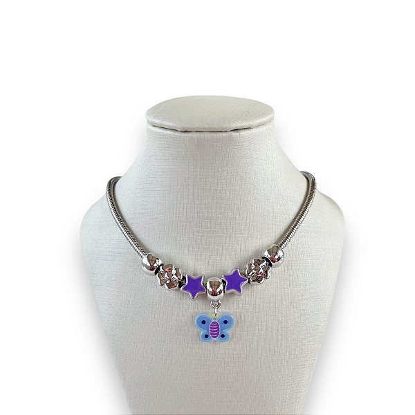Colar Infantil Bijuteria Inspired Pandora Estrela