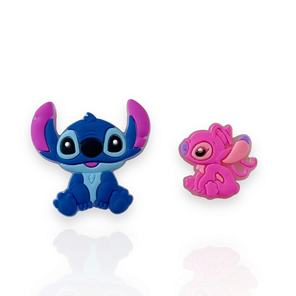 Aplique Emborrachado Stitch e Angel