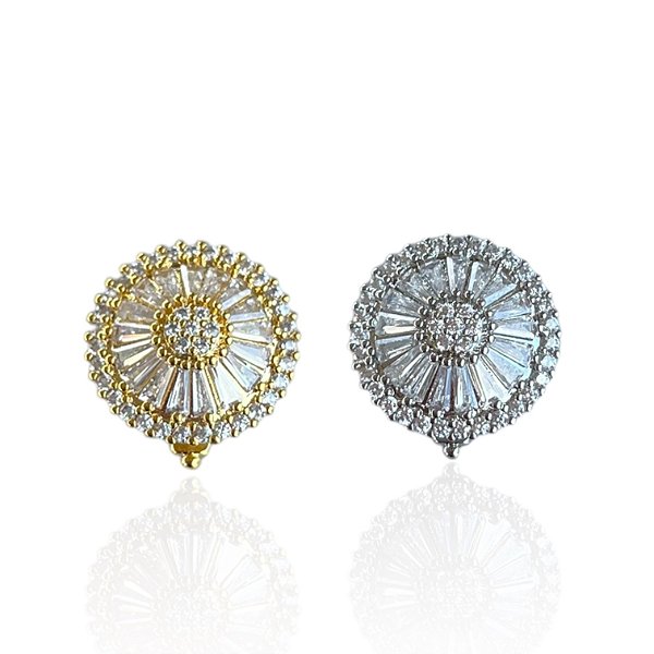 Berloque Charm Folheado Ouro 18k e Prata 925 Mandala Cravejada