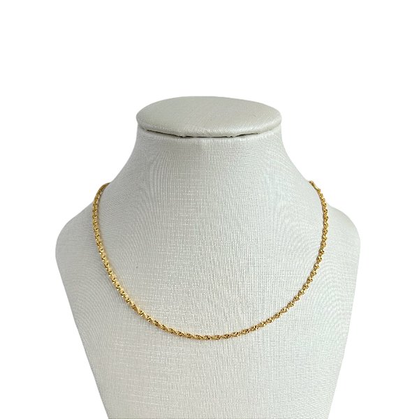 Corrente Folheado Ouro 18k e Prata 925 Torcida