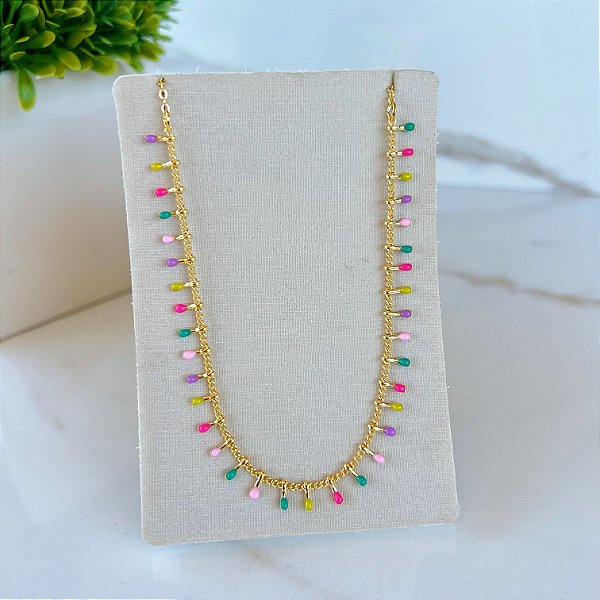 Choker Folheada Ouro 18k Colors