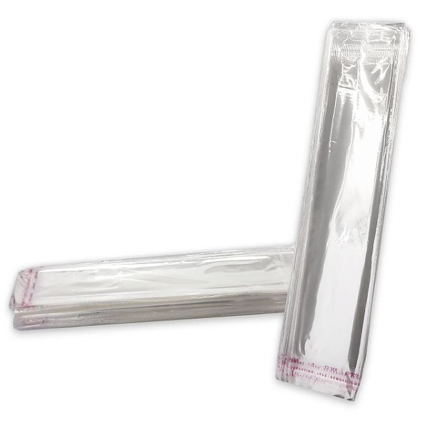 Saquinho Transparente Colante 22x5cm 100 und