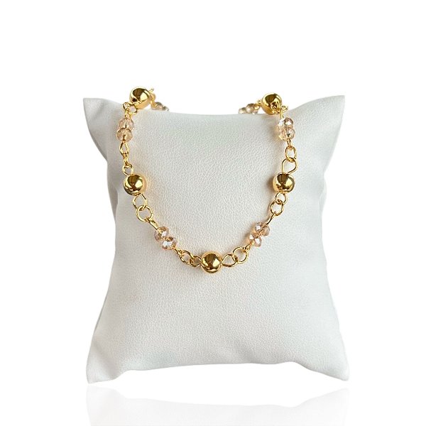Pulseira Folheada Ouro 18k Bolinhas