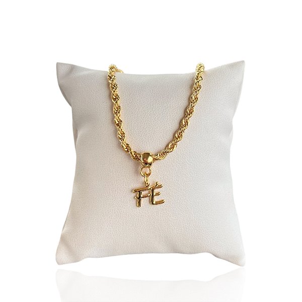 Pulseira Folheada Ouro 18k Cordão Baiano Fé