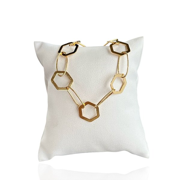 Pulseira Folheada Ouro 18k Correntaria Elos Redondo