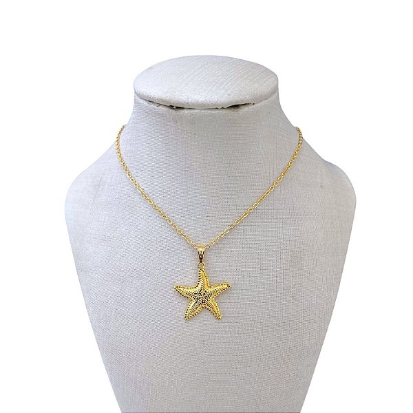 Colar Folheado Ouro 18k Sereismo Estrela
