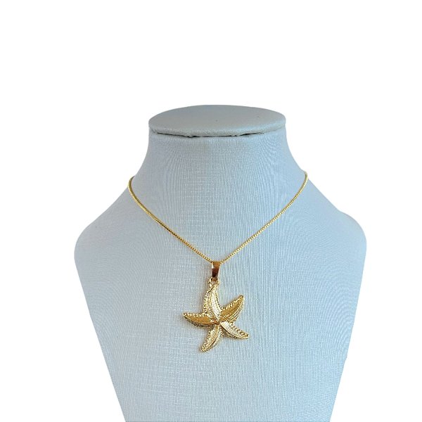 Colar Folheado Ouro 18k Sereismo Estrela