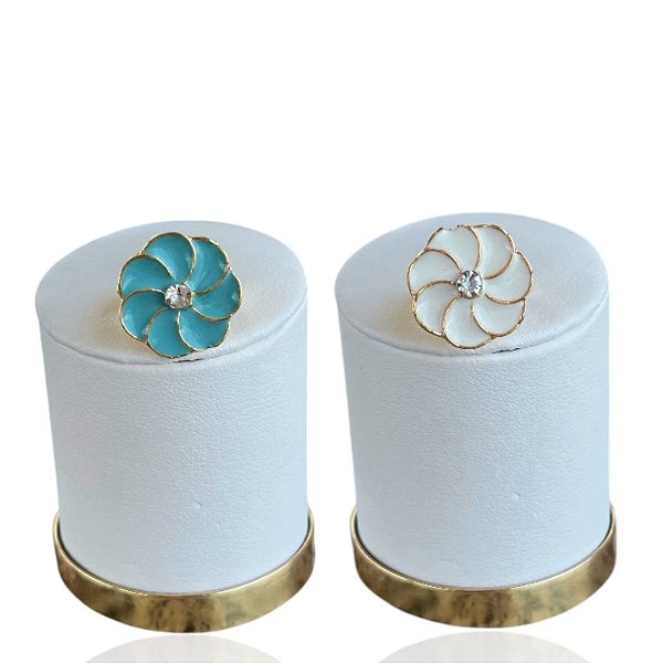 Anel Ajustável Folheado Ouro 18k Flor Strass