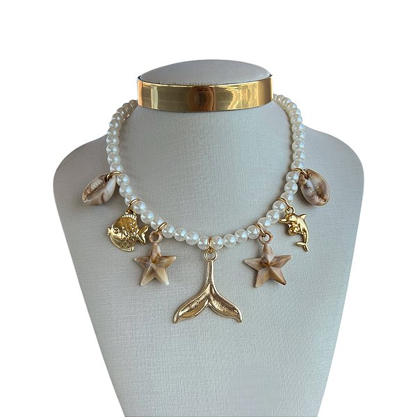 Colar Pérolas Folheado Ouro 18k Sereismo