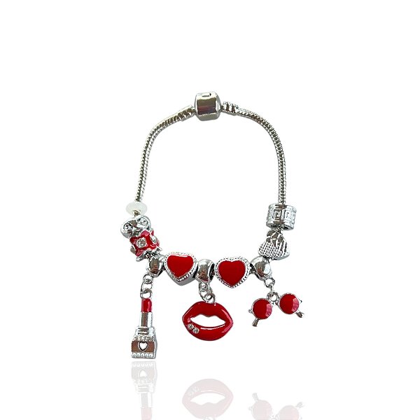 Pulseira Folheada Prata 925 Inspired Pandora Makeup Resinada