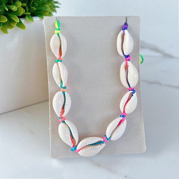 Choker Búzios Colors Bijuteria