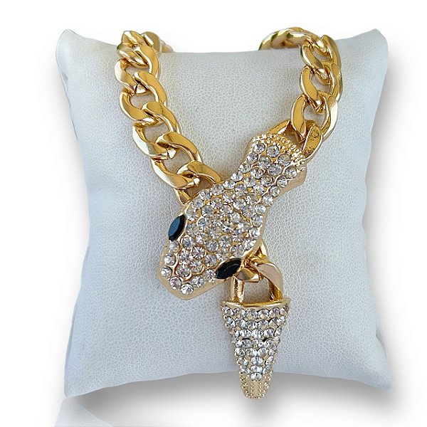 Pulseira Serpente Folheada
