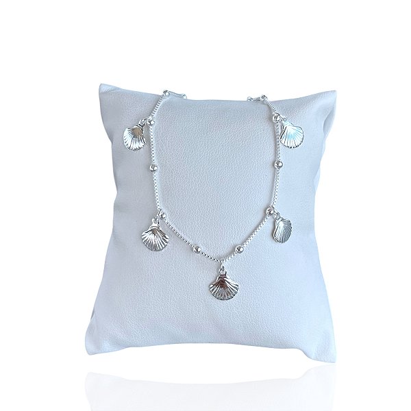 Pulseira Folheada Prata 925 Conchas