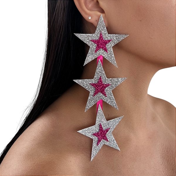 Brinco Carnaval Estrelas Bijuteria