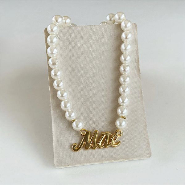 Colar Mãe Pérolas Folheado Ouro 18K
