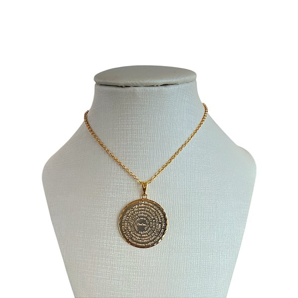 Colar Folheado Ouro 18k e Prata 925 Pai Nosso