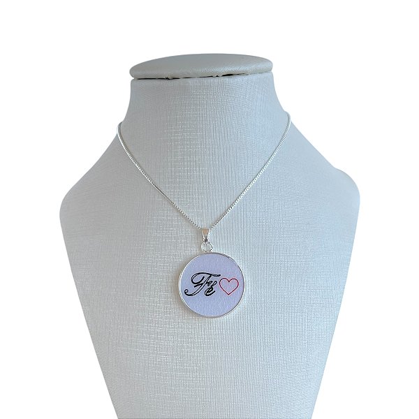 Colar Folheado Prata 925 Dizeres Madrepérola