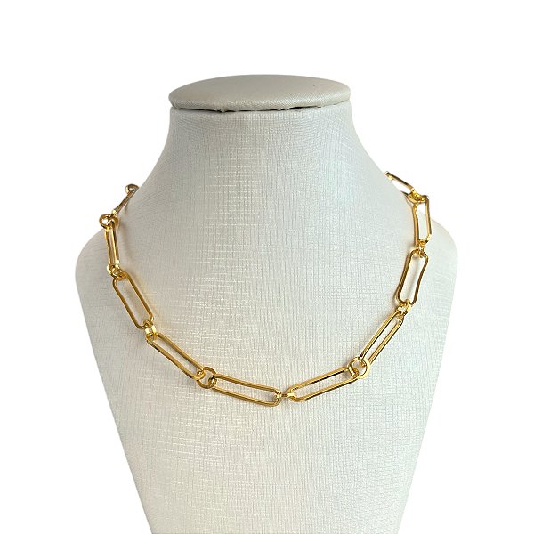 Choker Folheada Ouro 18k e Prata 925 Elos