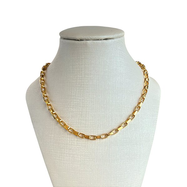 Choker Folheada Ouro 18k e Prata 925 Elos