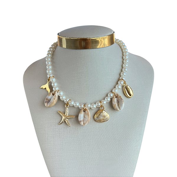 Colar Pérolas Folheado Ouro 18k Sereismo