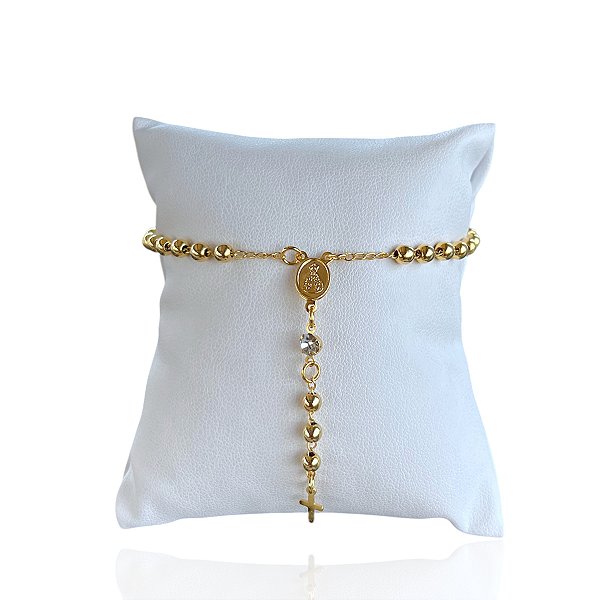Pulseira Folheada Ouro 18k Terço