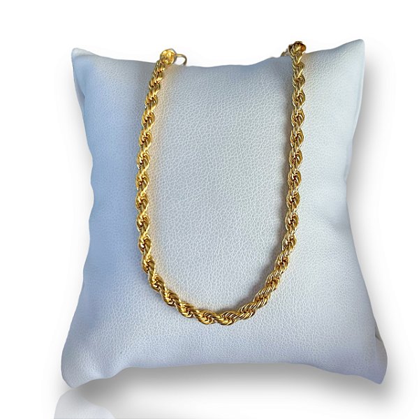 Pulseira Folheada Ouro 18k e Prata 925 Cordão Baiano
