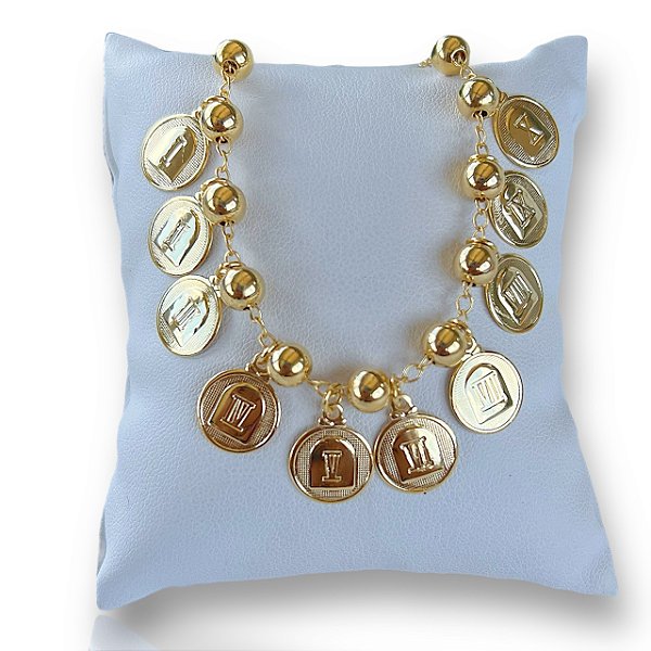 Pulseira Folheada Ouro 18k e Prata 925 Mandamentos