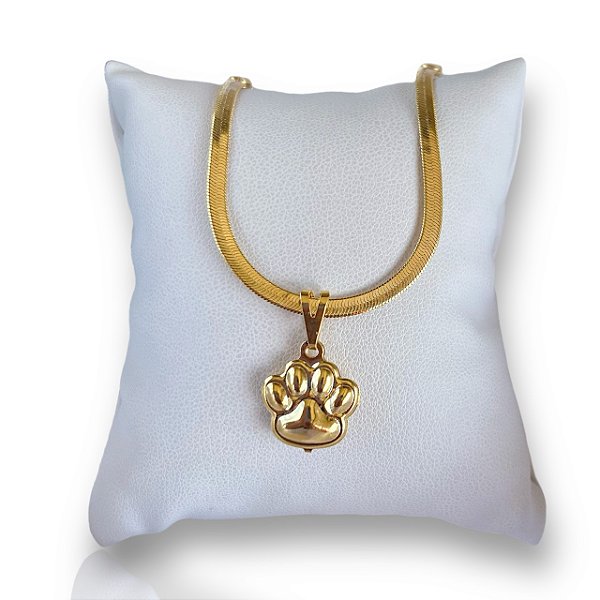 Pulseira Folheada Ouro 18k e Prata 925 Fita Laminada Pet