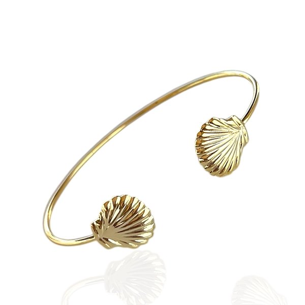 Bracelete Folheado Ouro 18k Conchas