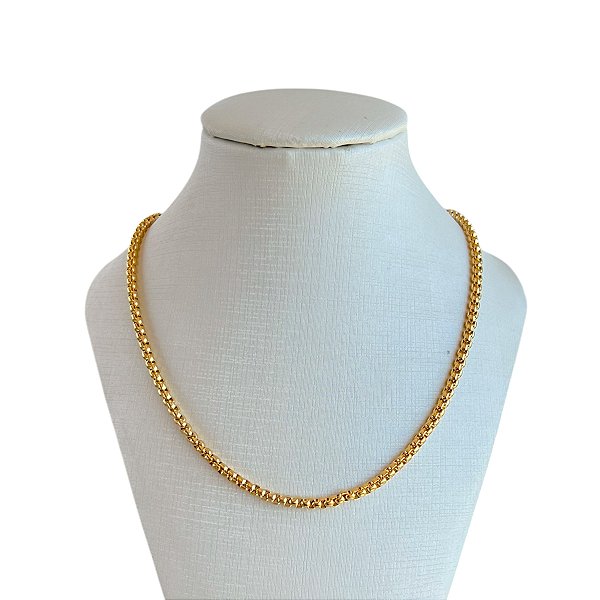 Corrente Folheada Ouro 18k ou Prata 925 Veneziana Grossa
