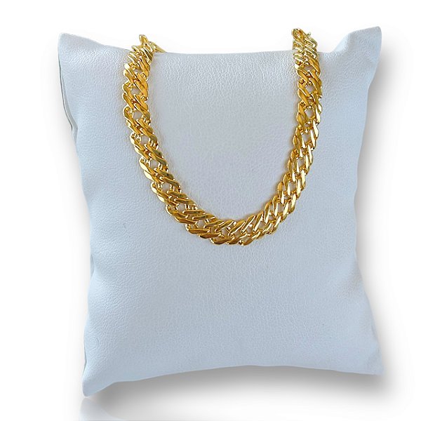 Pulseira Folheada Ouro 18k e Prata 925 Elos Trançado