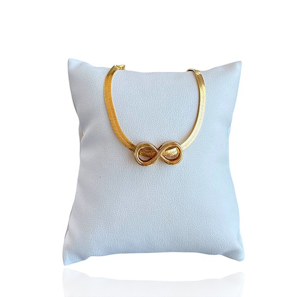 Pulseira Folheada Ouro 18k Fita Laminada Infinito