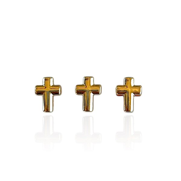 Pingente Folheado Ouro 18k Cruz Passante