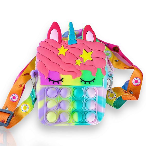 Bolsa Infantil Pop It Unicórnio