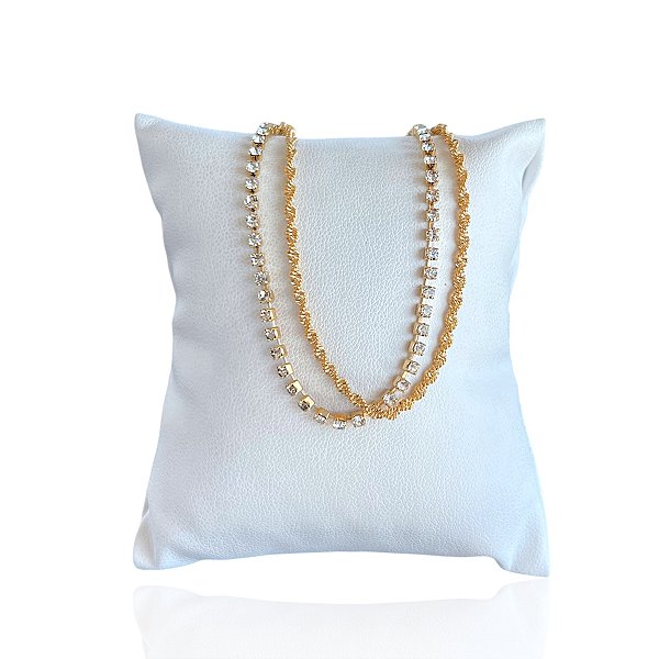Pulseira Folheada Ouro 18k Dupla Torcida Riviera