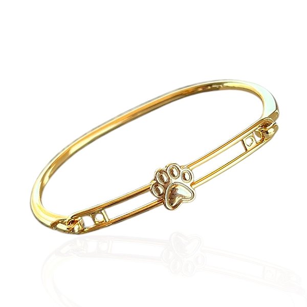 Bracelete Folheado Ouro 18k Passante Patinha Pet