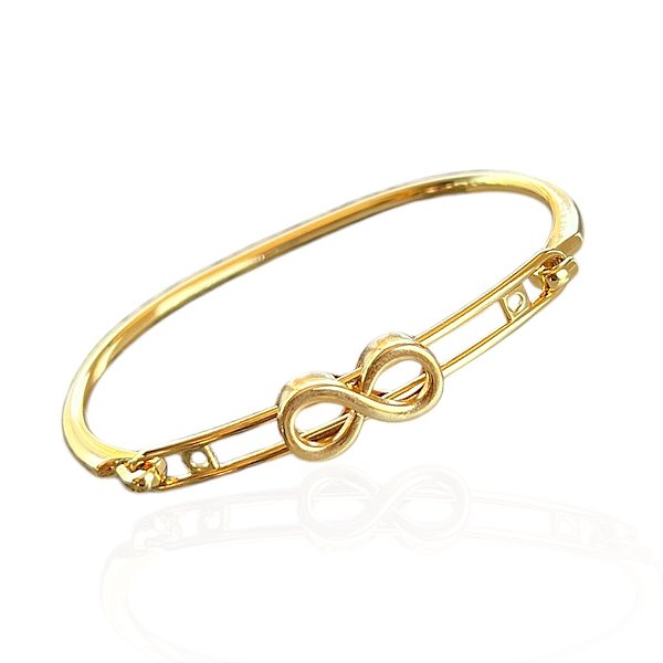 Bracelete Folheado Ouro 18k Passante Infinito