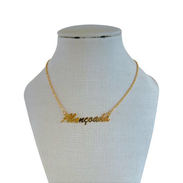 Colar Folheado Ouro 18k Abençoada