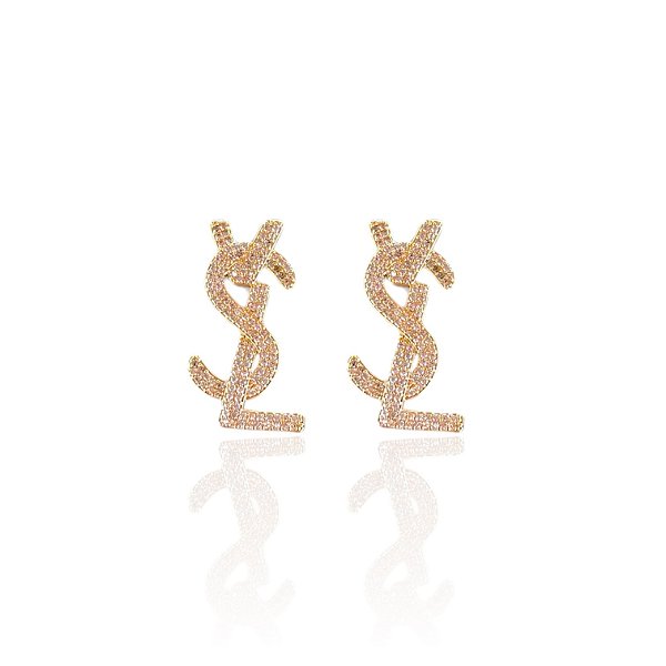 Brinco Folheado Ouro 18k e Prata 925 Inspired Cravejado