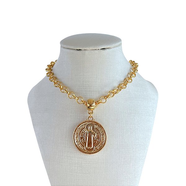 Colar Folheado Ouro 18k Correntaria São Bento