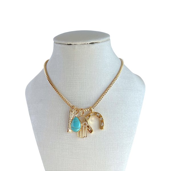 Colar Folheado Ouro 18k Patuá