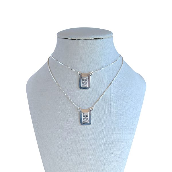 Colar Escapulário Folheado Ouro 18k e Prata 925 O Senhor te Abençoe e Te Guarde