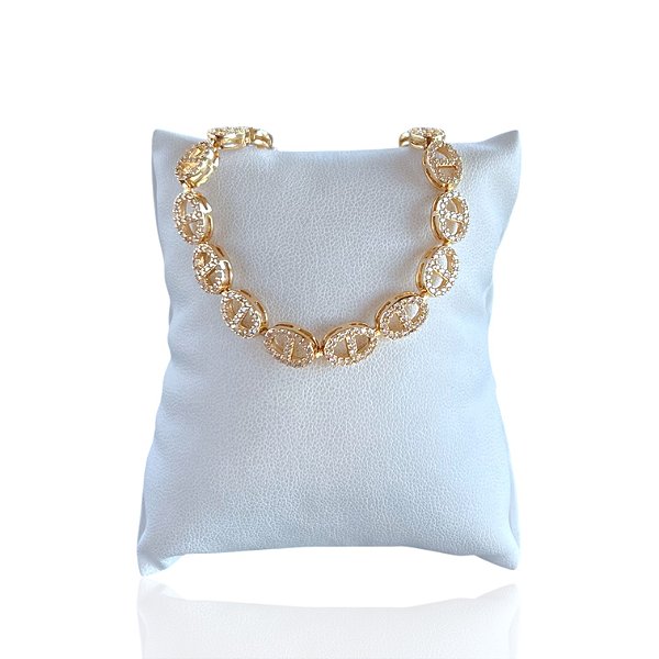 Pulseira Folheada Ouro 18k e Prata 925 Lacre Inspired Cravajado