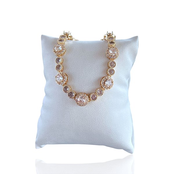 Pulseira Folheada Ouro 18k e Prata 925 Redonda Inspired Cravajada