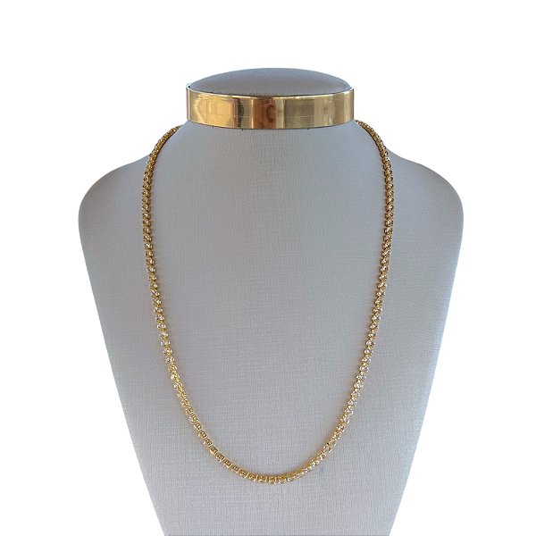 Colar Longo Folheado Ouro 18k Riviera